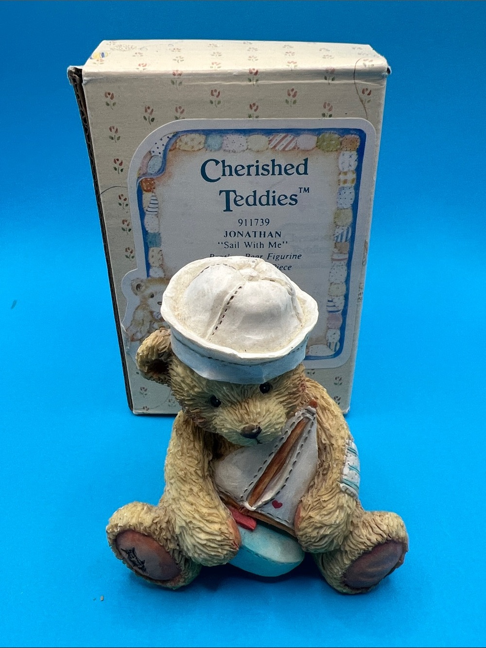 VTG 1992 Cherished Teddies Jonathan "Sail With Me" Figurine (w/box+certificate)